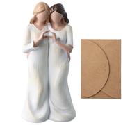 Aohyue Statua di sorelle, regali di sorelle per migliori amiche, regali di amicizia per donna e migliore amica, statuetta unica in resina dipinta a mano, regalo di compleanno, Natale