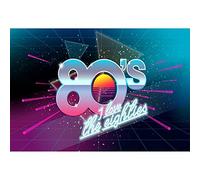 Aoihrraan 1,5x1m anni '80 Sfondo Io amore anni ottanta neon futuristico fantascienza spazio indietro a ottanta festa retrò stile fotografia Sfondo Hip Hop Tema Discoteca Ballo di fine anno Foto Prop