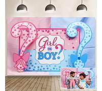 Aoihrraan 2,2x1,5m Genere Rivelare Sfondo Rosa ragazza o blu ragazzo bambino doccia festa decorazione fotografia sfondo Gravidanza Annuncio Banner Forniture Foto Prop Photobooth Carta da parati