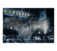 Aoihrraan 2,2x1,5m New York 125th Street Sfondo Metropolitana Dark Industry Città Vista notturna Fotografia Sfondo Film Produce Shoot Decor Famiglia Viaggio all'aperto Matrimonio Puntelli per foto