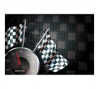 Aoihrraan 2,2x1,5m Velocità Corsa Sfondo Tachimetro Corsa Bandiera Scacchi Bandiera Formula Uno Motore Automobile Campione Fondale Fotografia Gioco Sport Compleanno Baby Ragazzo Ritratto Fotografico