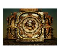 Aoihrraan 2,2x1,5m Vintage Steampunk Sfondo Nostalgico Orologio Vecchio Metal Gear Orologio Rusty Strumento Industriale Fotografia Sfondo Uomo Adulto Ragazzi Nostalgia Artistico Ritratto Foto Prop
