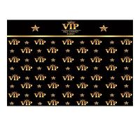 Aoihrraan 2,7x1,8m Vip Rosso Tappeto Evento Sfondo Celebrità Passerella D'Oro Stelle Corona Nero Oro Tema Fotografia Sfondo Premi Cerimonia Palcoscenico Spettacolo Ballo Di Fine Anno Festa Foto Prop