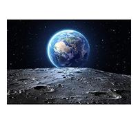 Aoihrraan 3x2m Spazio Esterno Sfondo Luna Superficie Terra Pianeta Notte Cielo Stellato Fotografia Sfondo Ragazzo Compleanno Decorazione Baby Shower Bambini Astronauta Ritratto Puntelli Foto
