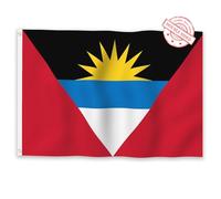 Aoihrraan Antigua E Barbuda Bandiera 120x180cm Doppio Lato Antiguano Barbudan Bandiere Per La Decorazione All'Aperto Giardino Domestico Bandiere Della Decorazione Partito Con 2 Robusti Grommets