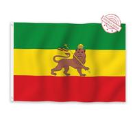 Aoihrraan Etiopia Bandiera 60x100cm Doppio Lato Ethiopian Lion Flags Banner Per Le Celebrazioni All'Aperto Casa Giardino Porch Party Decorazione Bandiere Con 2 Robusti Grommets Precisione