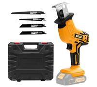 Aoikoy Sega a Gattuccio Compatibile con Dewalt 21V, Seghetto Elettrico Senza Filo con 4 Lame, Velocità Regolabile 0-2500 RPM per Taglio di Legno/Metallo/PVC (Senza Batteria)