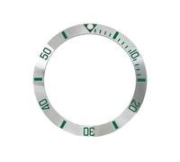 AOIMBNQC 1 inserto for lunetta curva in ceramica lucidata e lucida da 38x30,6 mm, adatto for cassa dell'orologio SKX007 SUB SRPD, pezzi di ricambio for orologi(08 Bezel Insert)