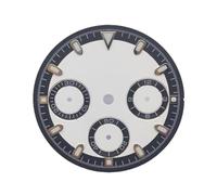 AOIMBNQC 1 quadrante for orologio VK63 verde/nero multifunzionale adatto for supporto movimento inciso(Black)