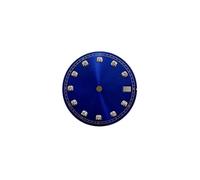 AOIMBNQC 1 quadrante NH35 da 28,5 mm, orologio con diamanti artificiali alla moda, senza luce, for movimento NH36, calendario singolo(Blue Gold-Nail)