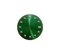 AOIMBNQC 1 quadrante NH35 da 28,5 mm, orologio con diamanti artificiali alla moda, senza luce, for movimento NH36, calendario singolo