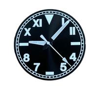 AOIMBNQC Quadrante for orologio da 33,5 mm, verde luminoso con lancette, for movimento NH35/NH36/4R/7S, calendario singolo/nessun quadrante(02 Black Dial Hand)