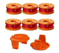 AOIUU 8 Pezzi di Filo for Bobina di decespugliatore + WA0004 Coperchio del Cappuccio della Bobina WA6531 Kit di decespugliatore for Tosaerba W-O-R-X tagliaerba tagliabordi Macchina Riparazione