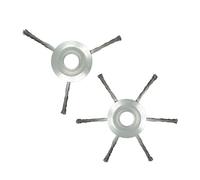 AOIUU Adatto for LUSQI 6 8 9 Pollici Universale Filo Erba Trimmer Testina Spazzola Erbacce for decespugliatore ad Albero Dritto rimozione Muschio ruggine(2PC 6 inch)