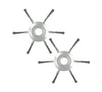 AOIUU Adatto for LUSQI 6 8 9 Pollici Universale Filo Erba Trimmer Testina Spazzola Erbacce for decespugliatore ad Albero Dritto rimozione Muschio ruggine(2PC 6 inch 6)
