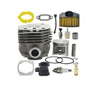 AOIUU Adatto for motosega HUS 365 362 371 372 XP Sostituisci 503909271 W Guarnizione filtro aria carburante Kit di aspirazione cilindro pistone da 50 mm