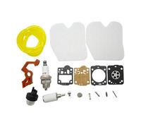 AOIUU Adatto for Motosega McCulloch CS340 CS380, Tubo del Carburante, bulbo di innesco, Set di Candele, Pezzi di Ricambio, Kit carburatore, Filtro Aria/Carburante