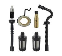 AOIUU Adatto for S-t-i-H=L MS210 MS230 MS250 021 023 025 MS 250 Motosega Parti di Ricambio Ingranaggio a Vite Senza Fine Pompa Olio Filtro Carburante Tubo Flessibile Tubo Kit