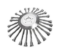 AOIUU Adatto for Spazzola a Ruota Metallica da 4, 5 e 10 Pollici, Testina Universale for decespugliatore, Ruota for diserbo e antiruggine con Kit Adattatore, Accessori for decespugliatore(10 in)