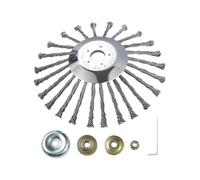 AOIUU Adatto for Spazzola a Ruota Metallica da 4, 5 e 10 Pollici, Testina Universale for decespugliatore, Ruota for diserbo e antiruggine con Kit Adattatore, Accessori for decespugliatore(10in2)