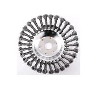 AOIUU Adatto for spazzole a Disco con Ruota Metallica a Nodo Intrecciato, testine for deruggine for Tosaerba(5 inch)