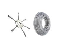 AOIUU Adatto for Testina tagliabordi LUSQI da 3 mm x 15 m, Filo di Nylon da 1 LB, Ricambio for Benzina(Silver)