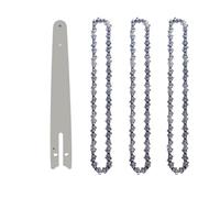 AOIUU Barra Guida for Motosega da 4, 6, 8 Pollici, Set di Catene for Motosega elettrica da 1/4 di Pollice for Mini Sega elettrica, tagliatrice for Legno, Catena di Ricambio(8 inch 4PCS)