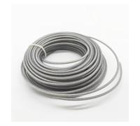 AOIUU Cavo in Acciaio e Nylon for decespugliatore, 2,0/2,4/2,7/3,0 mm, Rotolo Lungo e Rotondo, Filo di Ricambio for Erba, Circa 15 m(3.0mm X 15m)