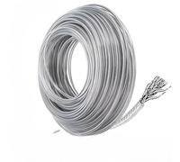 AOIUU Cosy 5M/10M/15M Filo di Acciaio Nylon Linea for decespugliatore Corda for Tosaerba Rotolo Lungo Rotondo Ricambio for Erba(2.0mm,10m)