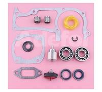 AOIUU Kit guarnizioni Cuscinetti Albero Motore Adatto for motoseghe H-u-s-q-v-a-r-n=a 362 365 371 372 372XP con Filtro Carburante, Tubo Flessibile, Interruttore