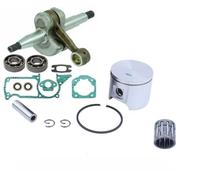 AOIUU Kit guarnizioni Cuscinetto paraolio Albero Motore 51 55, pistone 45 mm 46 mm, Adatto for Motosega H-u-s-q-v-a-r-n-a 50 51 55 EPA for Rancher 503573806(Crankshaft 50 51)