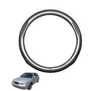 Aojiek Fibra di Carbonio Copertura Volante per Elantra/Avante XD 2000-2005 Antiscivolo Protezioni del Volante Forma Rotonda Auto Accessori Lucida,Black