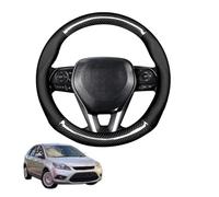 Aojiek Forma Rotonda in Coprivolante Auto Pelle Microfibra Fibra di Carbonio per Focus MK2 C170 2007-2010 Traspirante e Antiscivolo Copertura di Volante Protezione per Volante Auto(Black)