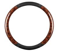 Aojiek Forma Rotonda in Coprivolante Auto Pelle Microfibra Legno di Pesca per 2 Series F22 F23 F87 2012-2019 Traspirante e Antiscivolo Copertura di Volante Protezione per Volante Auto(Brown)