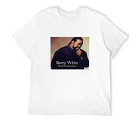 AOJIEXIAO Barry T Shirt Soul Seduction Vinyl CD Cover Tee White XXL