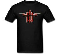 AOJIEXIAO Handsome Wolfenstein Emblem Design Logo Male ClothingTop Sweatshirt Short Sleeve Black S
