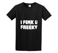 AOJIEXIAO I Fink You Freeky Men Simple Tshirt Black S