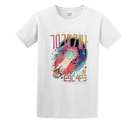 AOJIEXIAO Journey Escape Album World Tour 1981 Glam Band Concert Merch Men Adult Short Sleeve White XXL