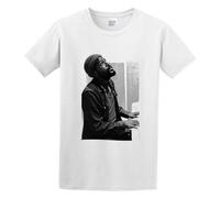 AOJIEXIAO Marvin Gaye Men Adult Short Sleeve White L