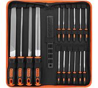 AojSup 18 Pezzi Set di Lime per Legno, Lime e Raspe in Acciaio Forgiato T12, Set di Lime e Raspe Comprese Lime Piatte, Lime Triangolari, Lime Semicircolari, Lime Tonde e Lime 12 Aghi