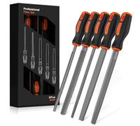 Aojsup Set di Lime e Raspe per Legno 5 Pezzi, Set di File di Metallo lnclude Raspa Semicircolare, Lime Piatte, Lime Semitonde, Lime Rotonde e Lime Triangolari, Adatto per Legno, Metallo etc.