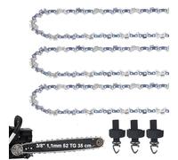 Aokelily Catena per sega 3/8", 1,1 mm, 52 TG, 35 cm, 3 pezzi, compatibile con Makita DUC353, Bosch AKE35 S, Einhell GP-LC 36/35 Li e altri (35 cm, 3/8" 1,1 mm, 52TG X3)