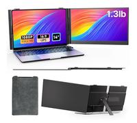 AOKER Estensore per schermo del computer portatile, ultra-sottile, 0,6 kg e 14", FHD IPS, doppio monitor portatile per laptop, attacco Plug & Play per laptop da 13-17", secondo display da viaggio