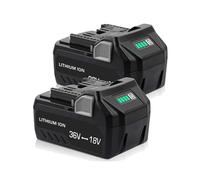 Aokicase Batteria di ricambio agli ioni di litio per Hitachi/Metabo HPT 18 V ~ 36 V/6,0 Ah, compatibile con utensili elettrici senza fili BSL36A18, BSL36B1836V, Metabo 18 V ~ 36 V (6000 mAh