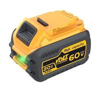 Aokicase Batteria di ricambio per Dewalt 20V/60V, compatibile con DCB200/DCB203/DCB204/DCB205/DCB206/DCB209/DCB180/DCB182/DCB183/DCB184/DCB185/DCB606/DCB609 (60000maH, 1 confezione, giallo