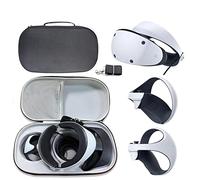 Aokicase Hard Shell Case for Playstation VR2 All-in-One VR Gaming Headset and Touch Controller, Portable Travel Case Storage Bag with Shoulder Strap (PS VR2, Black) JY-582