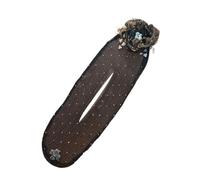 AOKID Fermaglio per capelli, con fiori ricamati a mano, per chignon e chignon, in tessuto trasparente, accessorio per capelli lunghi e spessi, per donne e ragazze