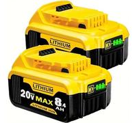 Aokikeisu Batteria di ricambio per Dewalt 20V MAX 5000mAh compatibile con DCB205 DCB206 DCB200 DCB203 DCB201 DCB204 Ricambio per batteria al litio Dewalt 20 V (5000 mAh, confezione da 2)