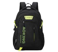 Aoking, serie SN57605, zaino per la scuola, zaino per la città e per gli affari, 30L, per computer portatili fino a 17", impermeabile, Opzione (SN57605-7B): Sistema elastico e a molla, H49xB35xT19cm