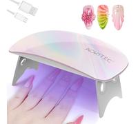 Aokitec Lampada UV led Unghie: Portatile Mini Lampada LED Fornetto unghie compatibile con smalti in gel, Gel costruttore,poly gel,2 timer & USB, ideale per nail art regalo donne (Sfumato)